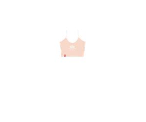 Alpha Industries Basic Mid Logo Cropped Tank Top Camisetas de tirantes Talla XS - Naranja claro