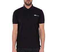 ALPHA INDUSTRIES Basic Polo SL Camiseta, Black, S para Hombre