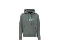 Alpha Industries Basic Rainbow Reflective Print Hoodie Sudaderas con capucha Talla L - Verde