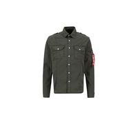Alpha Industries Basic Shirt Camisa Slim para Hombre Greyblack
