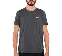 ALPHA INDUSTRIES Basic Small Logo, Camiseta Hombre, Gris (greyblack), 3XL