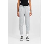 Alpha Industries Basic Small Logo Jogger Pantalones Talla XL - Gris/Blanco