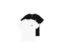 Alpha Industries Basic Small Logo T-Shirt 2 Pack Camisetas Talla 3XL - Negro/Blanco