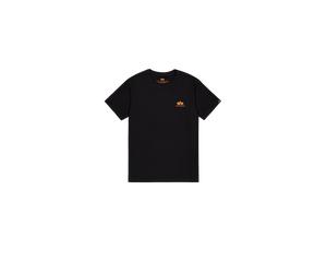 Alpha Industries Basic Small Logo T-Shirt Camisetas Talla XS - Negro/Naranja neón