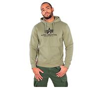 ALPHA INDUSTRIES Basic Sudadera con Capucha, Hombre, Verde (Dark Olive - 142), L