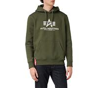 Alpha Industries Basic Big Logo Hoodie Sudaderas con capucha Talla M - Verde gasolina