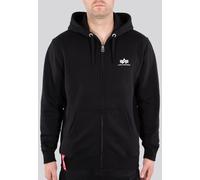 Alpha Industries Basic Sudadera con cremallera, negro, tamaño S para Hombres