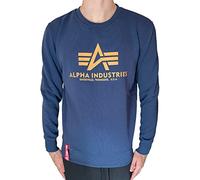 ALPHA INDUSTRIES Basic Sudadera, Hombre, Azul (New Navy/Wheat - 463), M