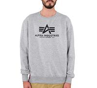 ALPHA INDUSTRIES Basic Sudadera, Hombre, Gris (Greyblack - 136), XS