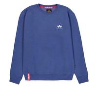 Alpha Industries Basic Sweater Small Logo para Hombre Night Purple M