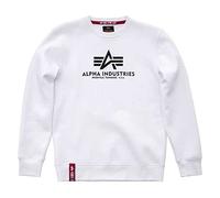 Alpha Industries Basic Swt Sudadera de Manga Larga, Blanco (White-09), XL para Hombre