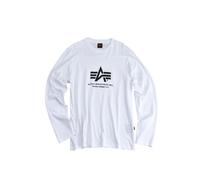 Alpha Industries Basic Big Logo Longsleeve Mangas largas Talla 3XL - Blanco