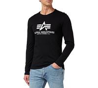 ALPHA INDUSTRIES Basic T-LS Camiseta, Negro (Black-03), XS para Hombre