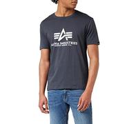 ALPHA INDUSTRIES Basic T-Shirt, Camiseta para Hombre, Azul (Navy), Small