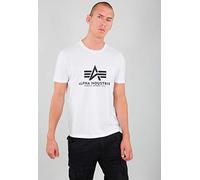 ALPHA INDUSTRIES Basic T-Shirt, Camiseta para Hombre, Blanco (White), XX-Large
