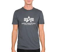 ALPHA INDUSTRIES Basic T-Shirt, Camiseta para Hombre, Gris (Grey/Black), X-Large