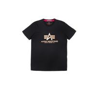 Alpha Industries Basic T-Shirt Foil Print Negro/Oro XL