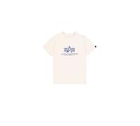 Alpha Industries Basic T-Shirt para Hombre Vint.White/Night Purple L