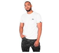 ALPHA INDUSTRIES Basic T Small Logo Camiseta, Blanco (White-09), L para Hombre