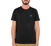 ALPHA INDUSTRIES Basic T Small Logo Camiseta, Negro (Black/Blue-93), S para Hombre