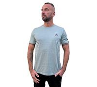 ALPHA INDUSTRIES Basic T Small Logo Camiseta, Verde (Dusty Green), L Unisex Adulto