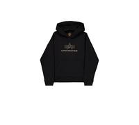 Alpha Industries Basic TPU Hoodie para Hombre Black/Shiny Gold 3XL