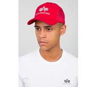 ALPHA INDUSTRIES Gorra rojo / blanco, Talla 55-60