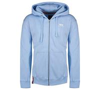 ALPHA INDUSTRIES Basic Zip Hoody SL Chaqueta, Light Blue, XS Unisex Adulto