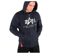 Alpha Industries Basic Big Logo Zip Hoodie Sudaderas con capucha Talla L - Azul