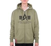 ALPHA INDUSTRIES Basic Zip Sudadera, Verde (Olive-11), L para Hombre