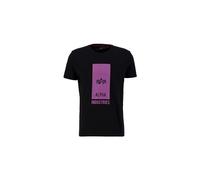 ALPHA INDUSTRIES Block Logo T Chaqueta, Black/Dark Magenta, M Unisex Adulto