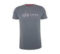 ALPHA INDUSTRIES Camiseta azul ahumado / gris / blanco, Talla L