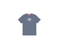 Alpha Industries Satin Logo T-Shirt Camisetas Talla L - Azul