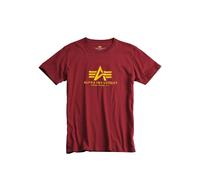 ALPHA INDUSTRIES Basic T-Shirt, Camiseta para Hombre, Rojo (Burgundy 184), Large