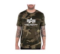 Alpha Industries Camiseta Basic Camiseta Camo para Hombre Olive Camo