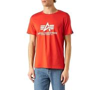Alpha Industries Camiseta Basic T ML para Hombre, Speed Red/White, L