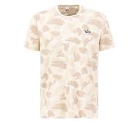 Alpha Industries Camiseta Basic T Pequeño Logo Camo para Hombre Sand Camo