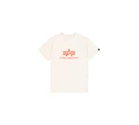 Alpha Industries Basic Big Logo Carbon T-Shirt Camisetas Talla M - Blanco