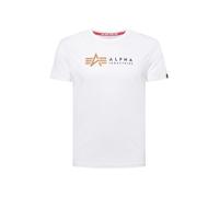 ALPHA INDUSTRIES Camiseta cognac / negro / blanco, Talla S
