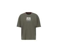 ALPHA INDUSTRIES Camiseta gris claro / oliva / blanco, Talla XXL