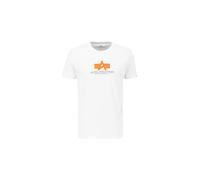 ALPHA INDUSTRIES Camiseta gris / naranja / blanco, Talla M