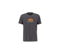Alpha Industries Basic Big Logo Rubber T-Shirt Camisetas Talla S - Gris