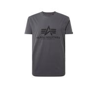 Alpha Industries Basic Big Logo T-Shirt Camisetas Talla XS - Gris oscuro/Negro