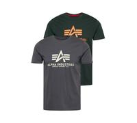 ALPHA INDUSTRIES Camiseta gris / pino / naranja claro / blanco S gris / pino / naranja claro / blanco