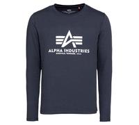 ALPHA INDUSTRIES Basic T-LS Camiseta, Azul (New Navy-435), M para Hombre