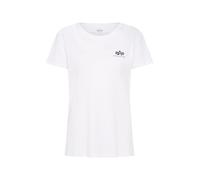 ALPHA INDUSTRIES Basic T Small Logo Camiseta, Blanco (White-09), L Mujer
