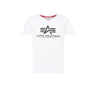 ALPHA INDUSTRIES Camiseta negro / blanco L negro / blanco