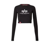 Alpha Industries Basic Cropped Manga Larga para Mujer Black