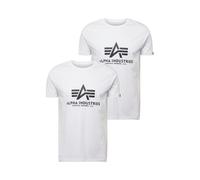 Alpha Industries Basic Big Logo T-Shirt 2 Pack Camisetas Talla M - Blanco