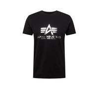 ALPHA INDUSTRIES Camiseta negro / blanco S negro / blanco